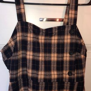 Plaid Button Dress